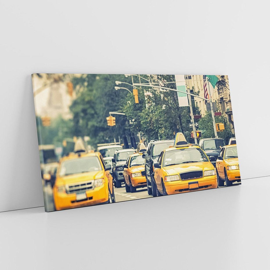 Obraz na płótnie 100x50 - Miasto Taksówek - taksówki, miasto