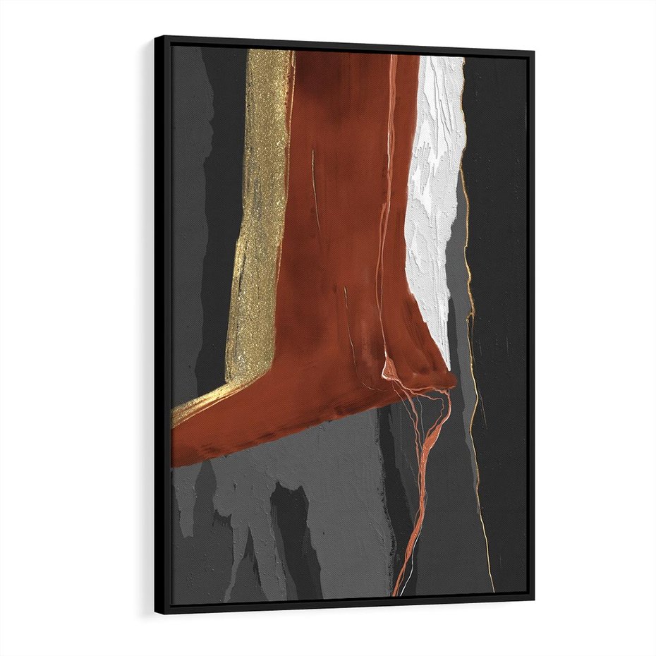 Obraz w ramie 70x100 - Abstrakcyjna impresja - abstrakcja, nowoczesny - rama czarna