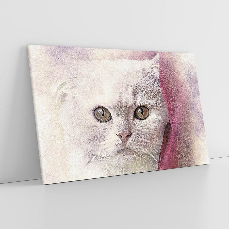 Obraz na płótnie 120x80 - Kot w abstrakcyjnym świetle - kot, abstrakcja