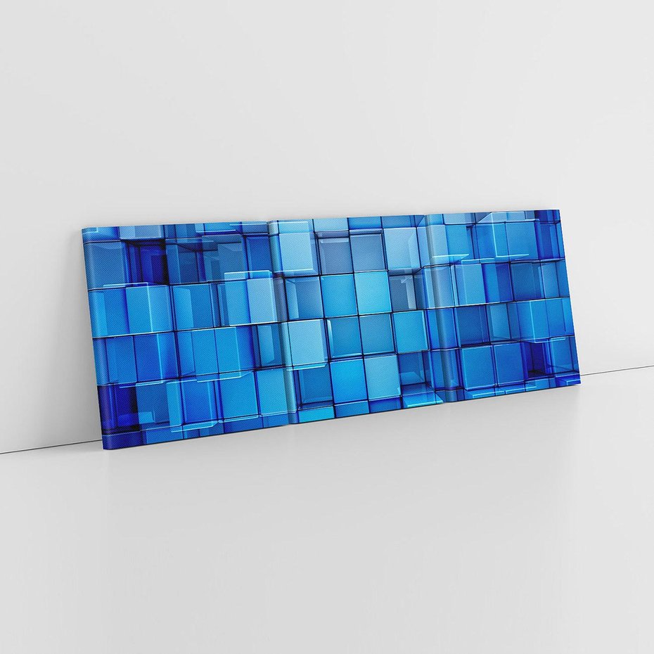 Obraz na płótnie 120x40 - Abstrakcyjne 3D: Kolorowe bloki - abstrakcja, 3d