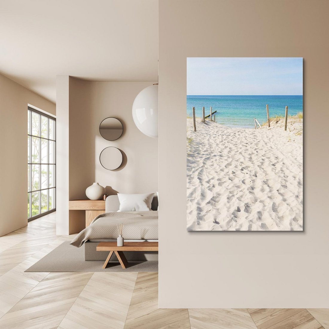 Obraz na płótnie 80x120 - Harmonia plażowego morza - plaża, morze