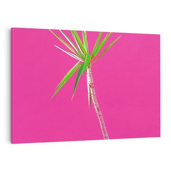 Obraz na płótnie 100x70 - Retro Stylizacja - palma, liście
