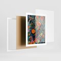 Plakat w ramie 40x50 - Echa Nietuzinkowych Wzorców - abstrakcyjny obraz olejny, jak picasso - rama biała