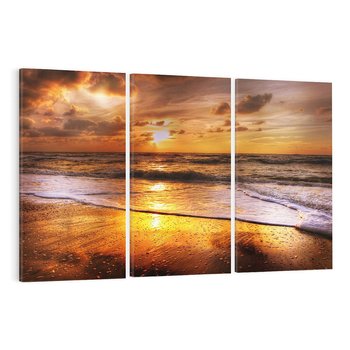 Obraz na płótnie 120x80 - Tropikalna wyspa nad oceanem - zachód, słońca