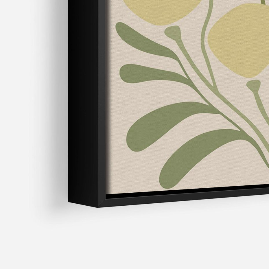 Obraz w ramie 50x70 - Uspokojenie Wśród Roślin - nowoczesny plakat, roślinność - rama czarna