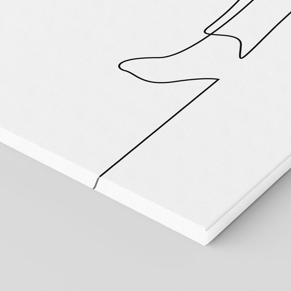 Obraz na płótnie 120x60 - Postać na Łóżku - one line art, szkic