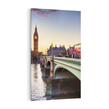 Obraz na płótnie 80x120 - London Calling: Autobus i Big Ben - Londyn, autobus