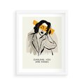 Plakat w ramie 40x50 - Sztuka Kobiecej Osobowości - nowoczesna grafika, kobieta - rama biała