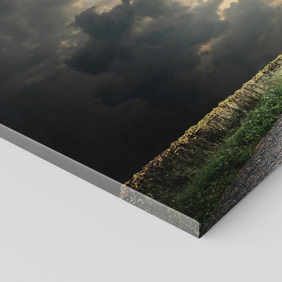 Obraz na płótnie 120x60 - magia nocnej drogi - droga, księżyc