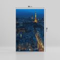 Obraz na płótnie 50x70 - Nocne impresje Paryża we Francji - Francja, Paryż