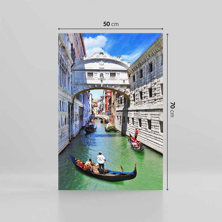 Obraz na płótnie 50x70 - Romantyczna gondola w Wenecji - Wenecja, gondola