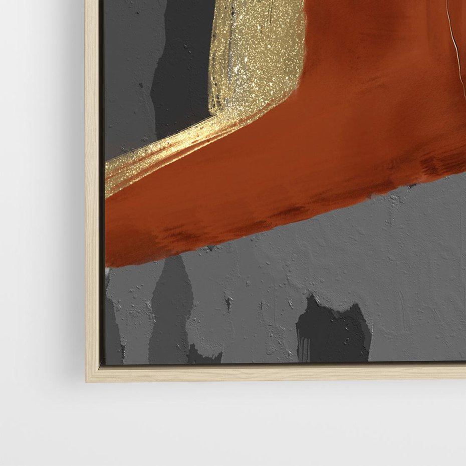 Obraz w ramie 50x50 - Abstrakcyjna impresja - abstrakcja, nowoczesny - rama drewno