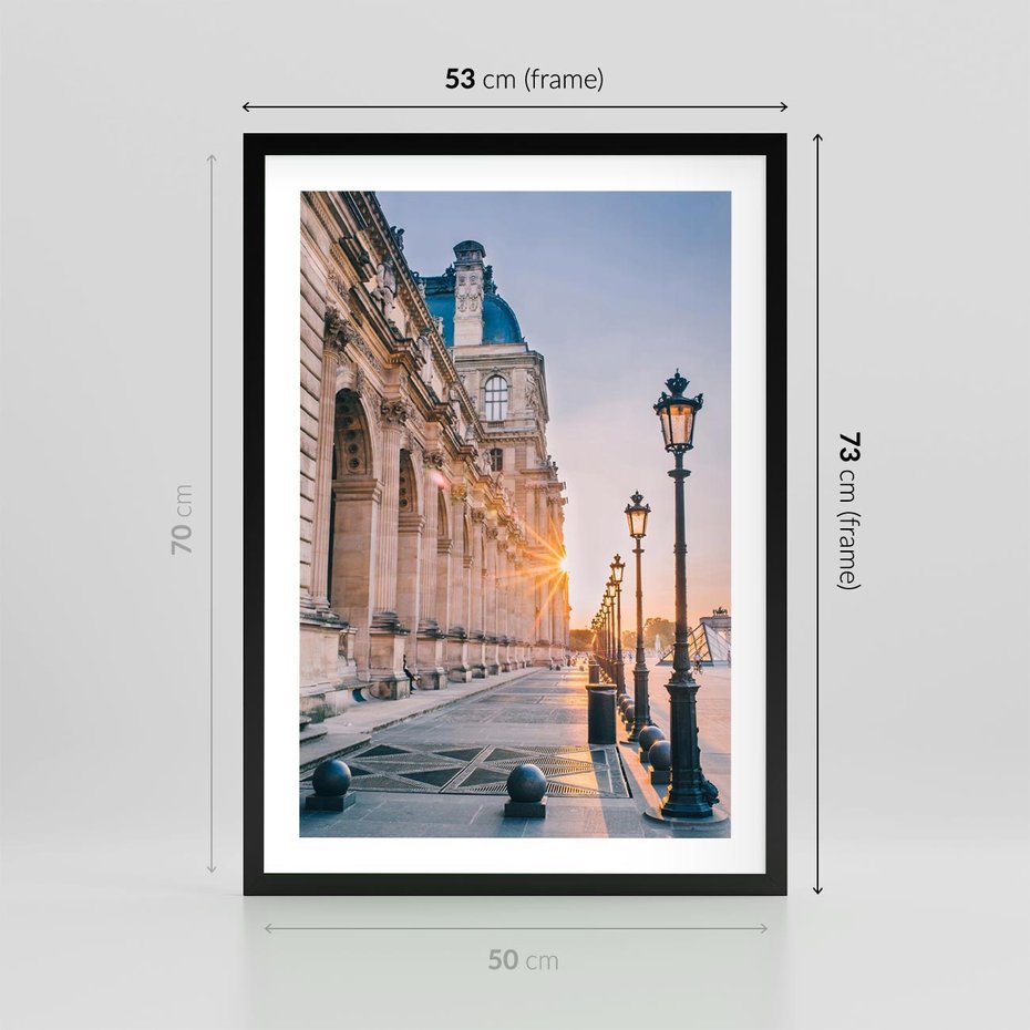 Plakat w ramie 50x70 - Magiczne spacery - uliczka, perspektywa - rama czarna