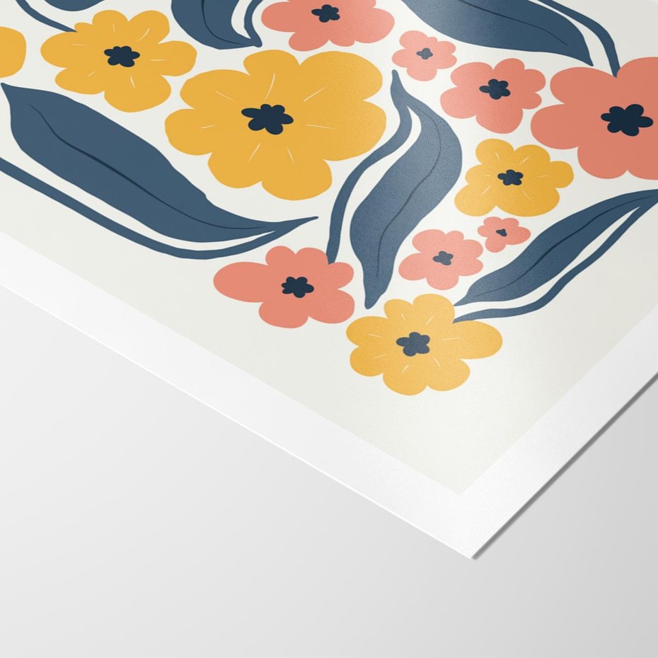 Plakat bez ramy 40x50 - Pastelowe Impresje - pastelowe kwiaty, abstrakcyjna kompozycja