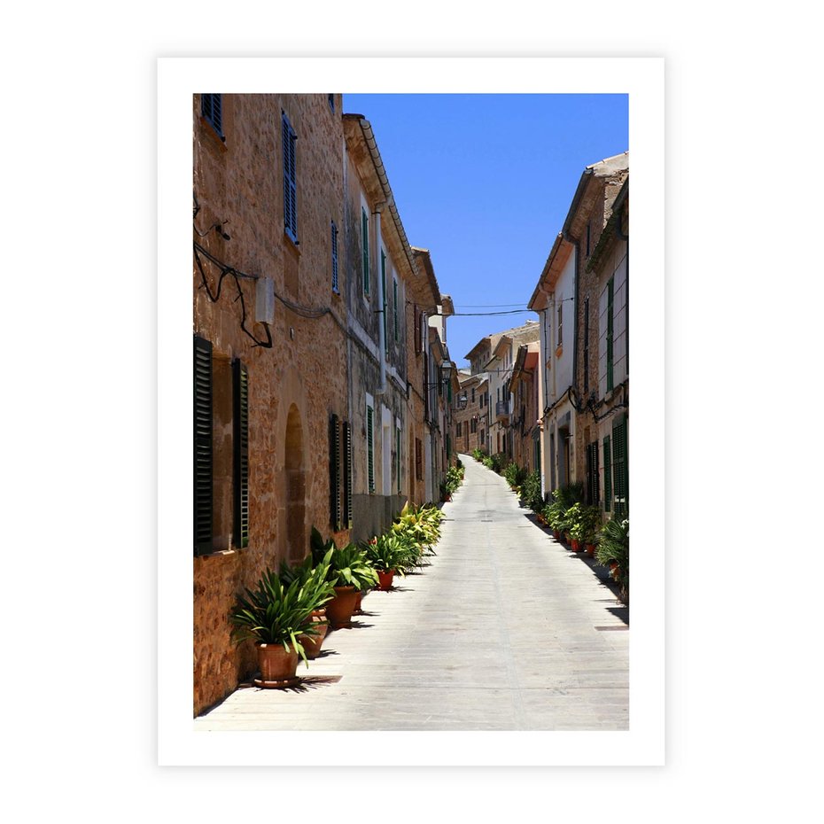 Plakat bez ramy 21x30 - Urok uliczki: perspektywa miasta - uliczka, perspektywa