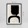 Plakat w ramie 50x70 - Przenikające Plamy - abstrakcyjna sztuka, minimalizm - rama czarna
