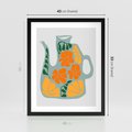 Plakat w ramie 40x50 - Kolorystyczna Ekspresja - czajnik, abstrakcja - rama czarna