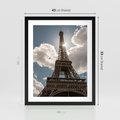 Plakat w ramie 40x50 - Magia Wieży Eiffla - wieża, Eiffla - rama czarna