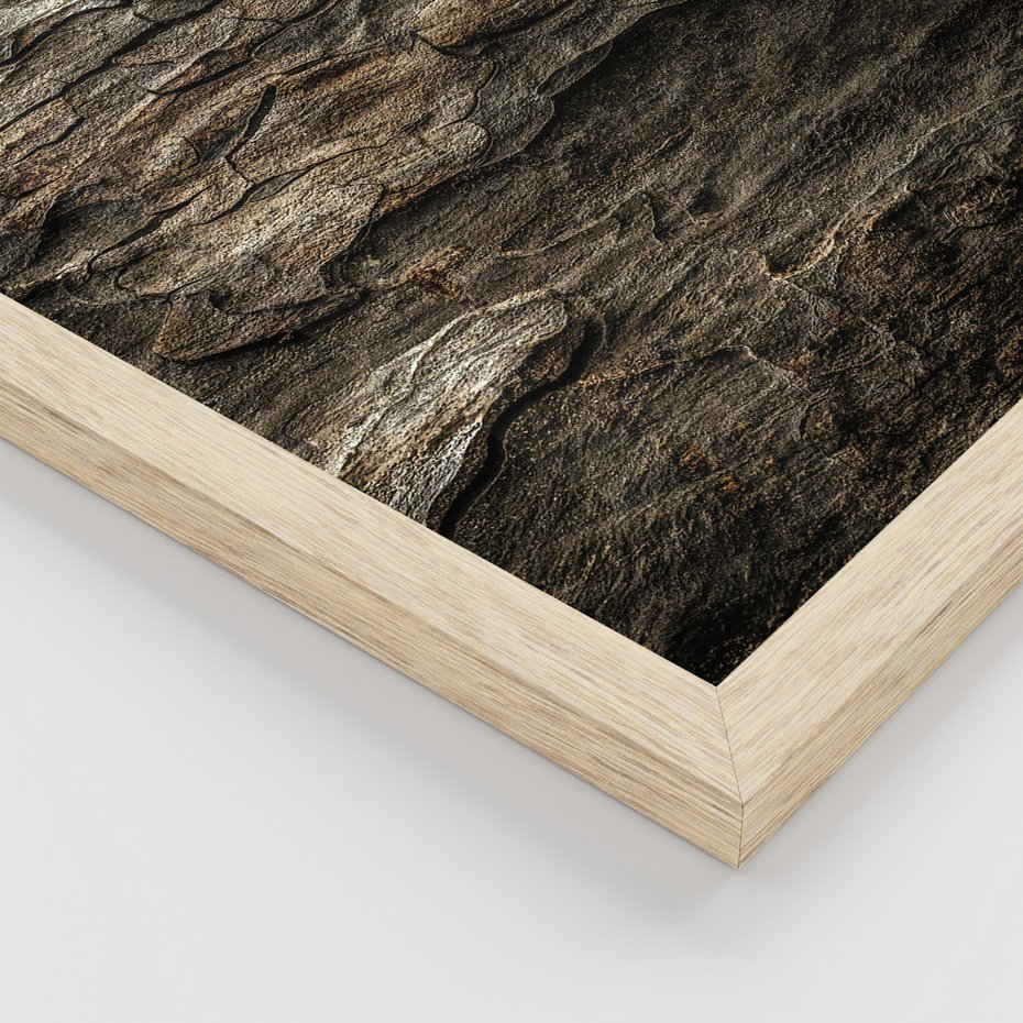 Zestaw obrazy w ramie 30x40 galeria - Sepia, domek, w, górach - rama drewno