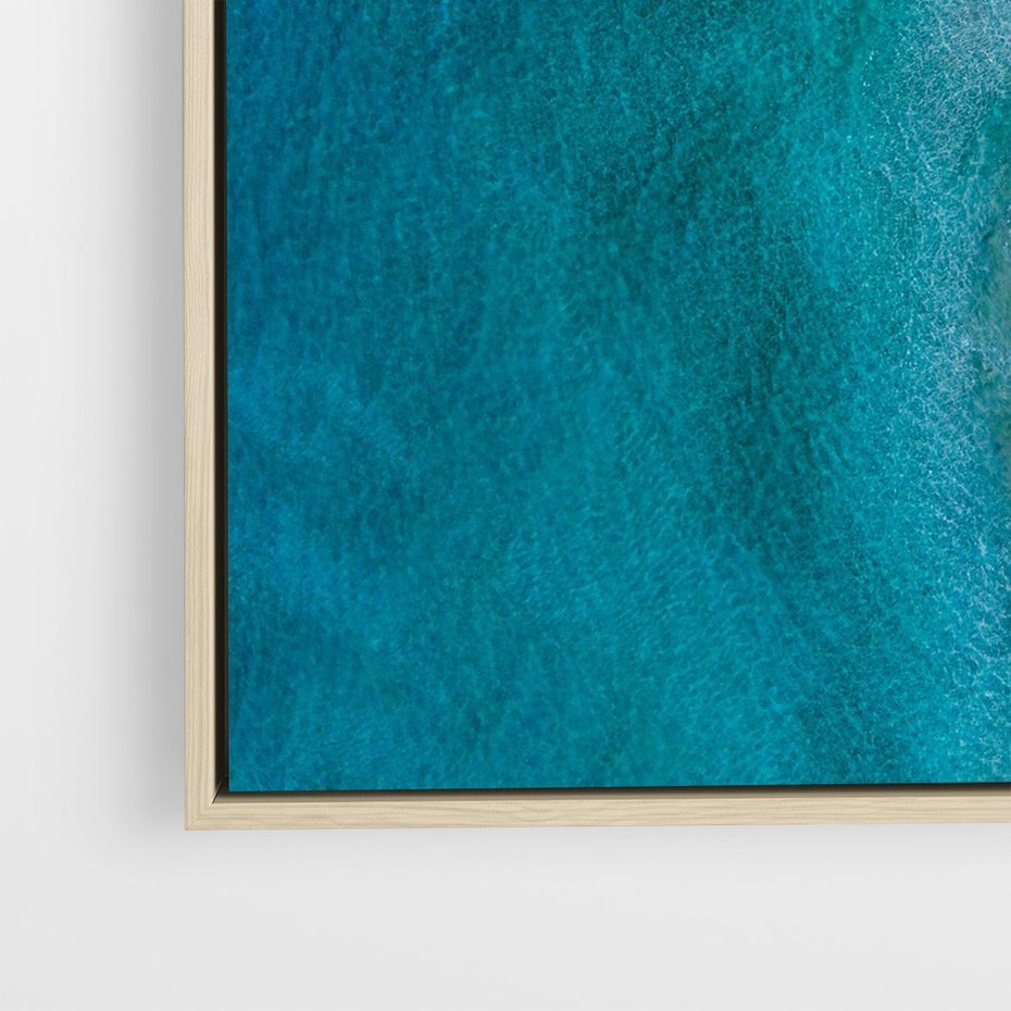 Obraz w ramie 50x50 - Spokój nad morzem - morze, plaża - rama drewno