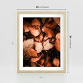 Plakat w ramie 40x50 - Jesienna Paleta - liście, jesień - rama drewno