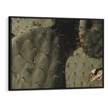 Obraz w ramie 100x70 - Urok Egzotyki - kaktusy, boho - rama czarna