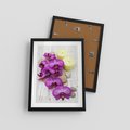 Plakat w ramie 30x40 - Relaksujące spa w otoczeniu orchidei - spa, świece - rama czarna