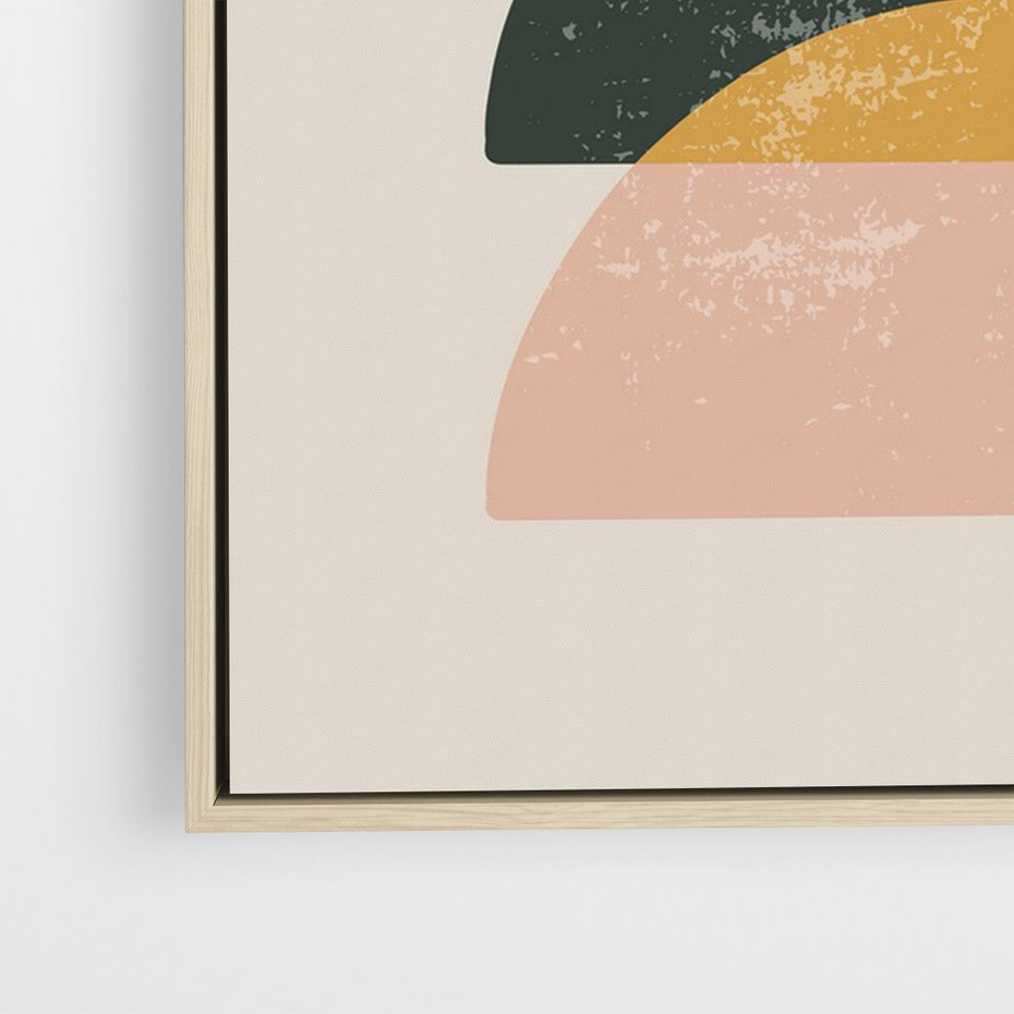 Obraz w ramie 80x120 - Energetyczne Wzory - nowoczesny plakat, abstrakcyjne kształty - rama drewno