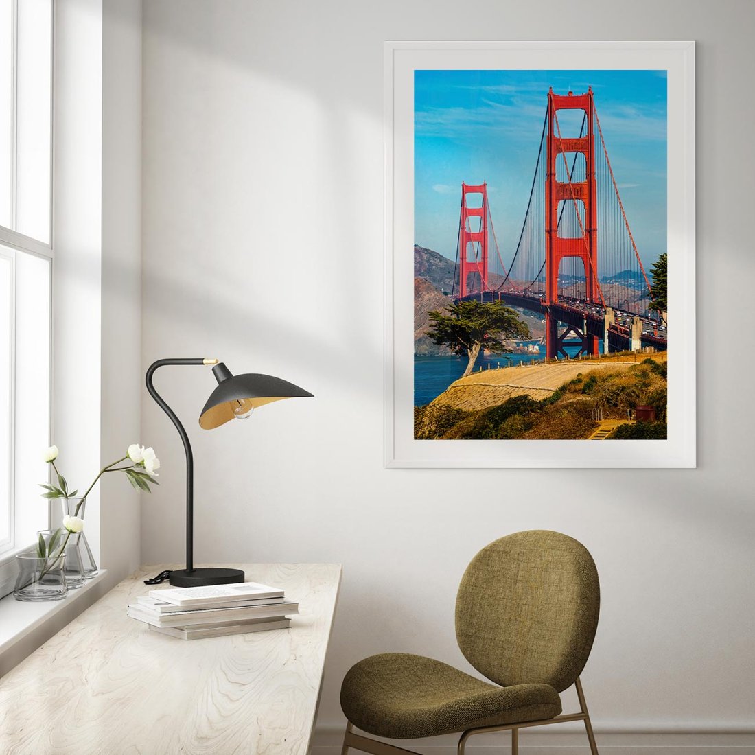 Plakat bez ramy 30x40 - W krainie amerykańskich mostów - most, USA