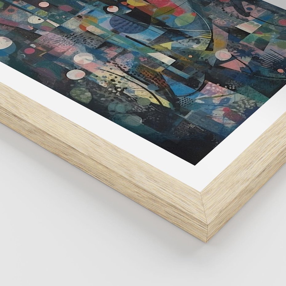 Plakat w ramie 40x50 - Rozbijając Granice Kreatywności - abstrakcyjny obraz, sztuka abstrakcji - rama drewno