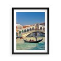 Plakat w ramie 40x50 - Romantyczna przejażdżka gondolą w Wenecji - Wenecja, gondola - rama czarna