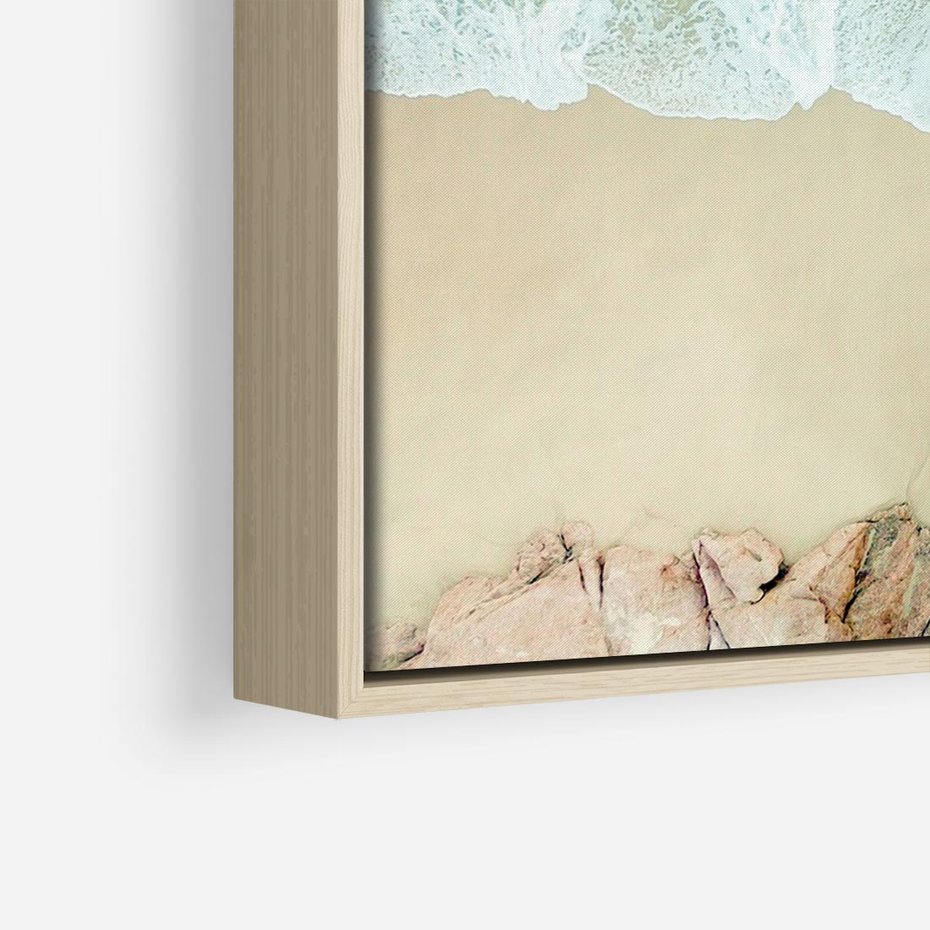 Obraz w ramie 120x80 - Turkusowe Skrzydła - morze, plaża - rama drewno