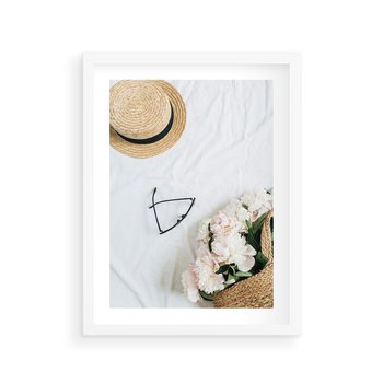 Plakat w ramie 40x50 - Urok Kobiecej Fotografii - kompozycja kobieca, fotografia - rama biała