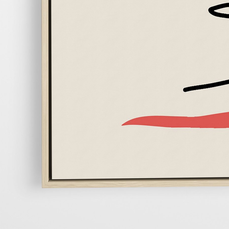 Obraz w ramie 70x100 - Rozbijające Symfonie Form - abstrakcyjny obraz, przypomina twarz - rama drewno