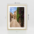 Plakat w ramie 30x40 - Uliczka pełna perspektywy i tajemnicy - uliczka, perspektywa - rama drewno