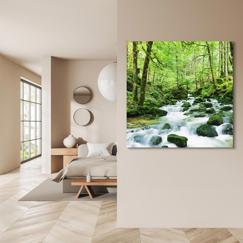 Obraz na płótnie 40x40 - Kolorowa Abstrakcja: Inspiracje Zebry - abstrakcja, 3d