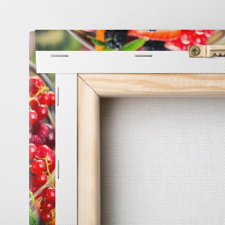 Obraz na płótnie 70x70 - Kulinarne rozkosze - miska, owoce