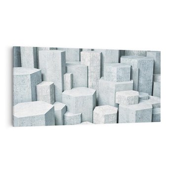 Obraz na płótnie 140x70 - Wymiarowe abstrakcje ożywiające przestrzeń - 3D, abstrakcja