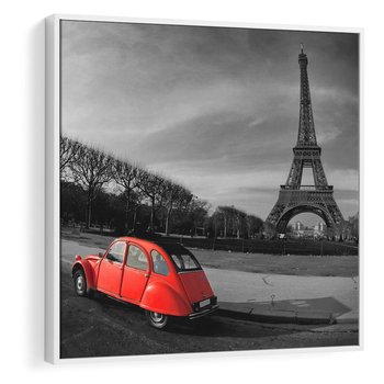 Obraz w ramie 50x50 - Paryż Wieża Eiffla - Paryż, Wieża - rama biała