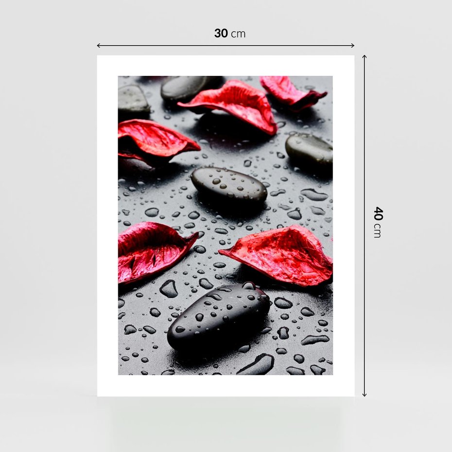 Plakat bez ramy 30x40 - Spa wśród Natury - spa, kamienie