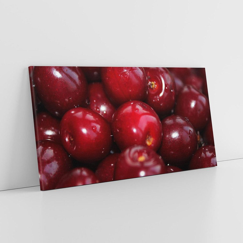 Obraz na płótnie 120x60 - Wiśnie Owocowa Rozkosz - wiśnie, owoce