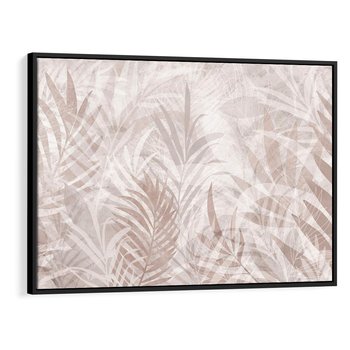 Obraz w ramie 70x50 - Pejzaż zaklętych uczuć - monochromatyczne, w odcieniach beżu - rama czarna