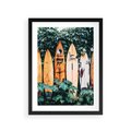 Plakat w ramie 30x40 - Surfowanie w Harmonii z Naturą - deski surfingowe, oparte o rośliny - rama czarna