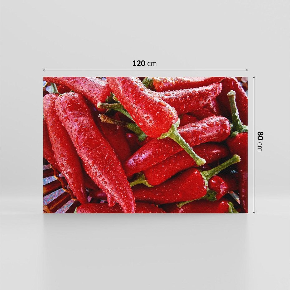 Obraz na płótnie 120x80 - Czerwone Papryczki - czerwone, papryczki