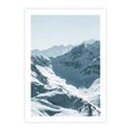 Plakat bez ramy 50x70 - Surowość Gór - górskie szczyty, śnieg