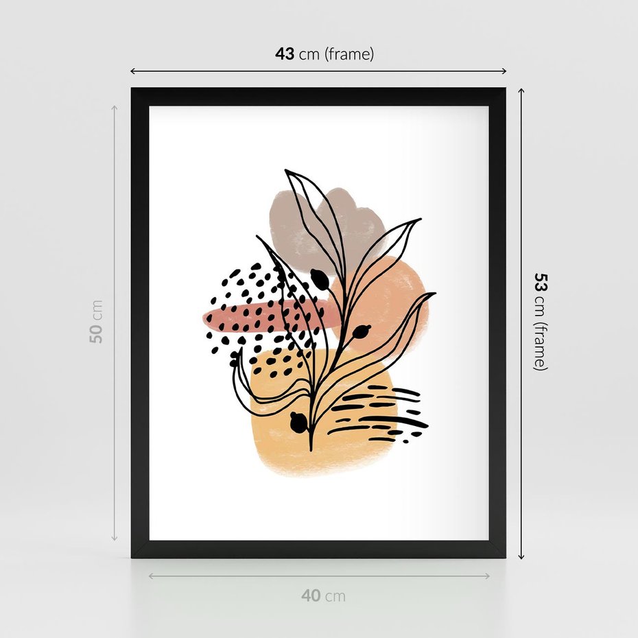 Plakat w ramie 40x50 - Rozkwitająca Innowacja - abstrakcja, sztuka nowoczesna - rama czarna