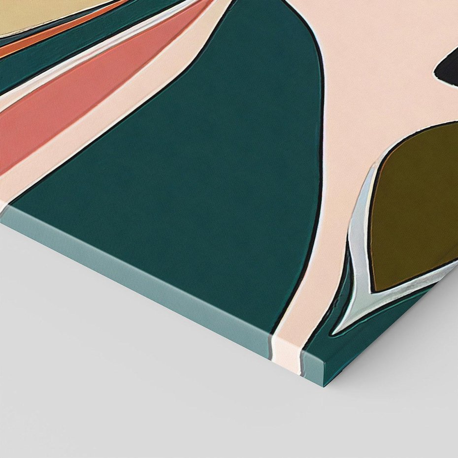 Obraz na płótnie 70x100 - Kolory Ziemi - olejny obraz, abstrakcja w kształcie kwiatu