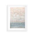 Plakat w ramie 30x40 - Obraz Starej Ściany z Delikatnymi Odcieniami - ściana, stara ściana - rama biała