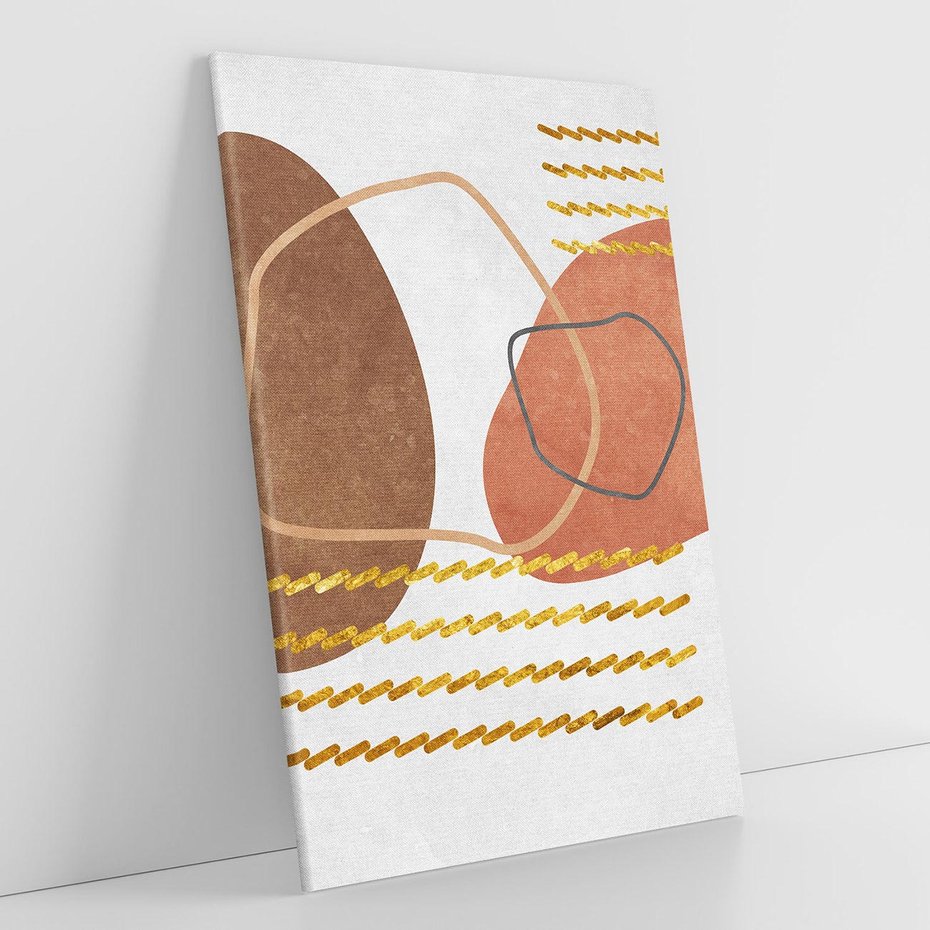 Obraz na płótnie 70x100 - Odbicie światła serca - abstrakcyjne rozlane plamy, boho styl