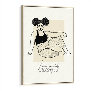 Obraz w ramie 80x120 - Kobieca Moc - nowoczesna sztuka kobieca, plakat - rama drewno